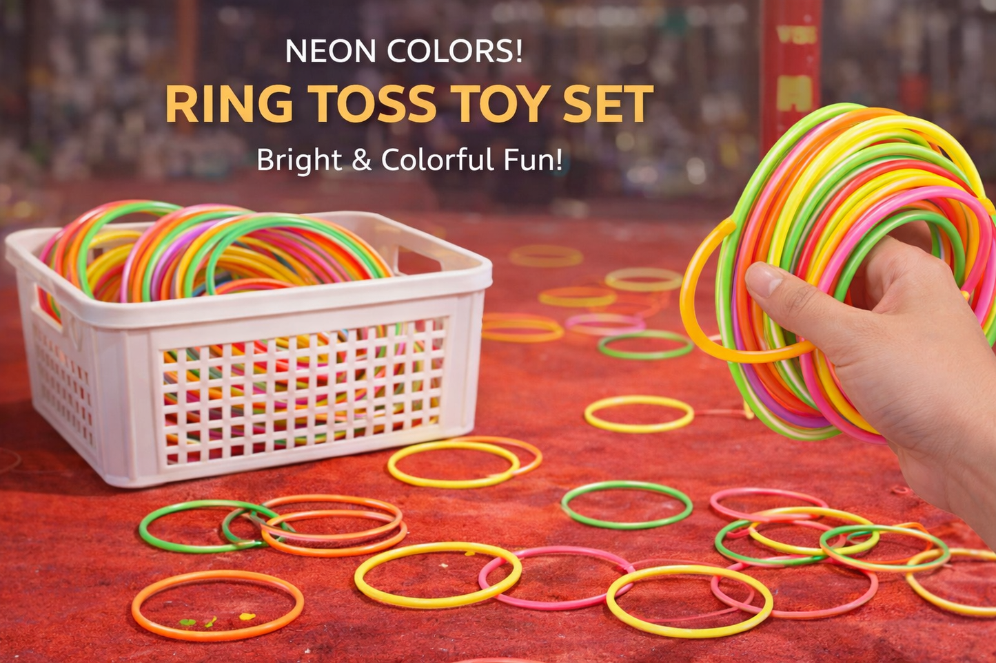 【LIVE同款】光る!輪投げセット (20本入り) - パーティー&屋外遊び